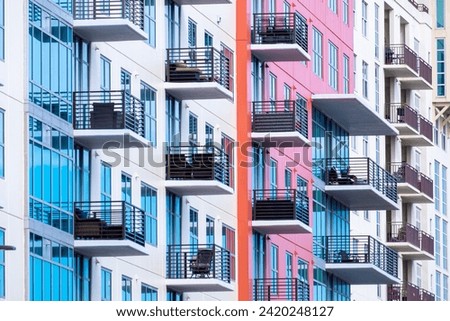 Beautiful and colorful balcony in downtown Tampa, Florida