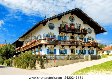 large farmhouse in Schäftlarn, Upper Bavaria, Germany, Europe Royalty-Free Stock Photo #2420249681