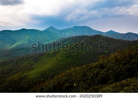 green landscape, Cloudy day in the Sierra de Guadalupe in the state of Mexico and Mexico City