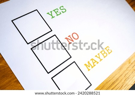 referendum voting paper yes no and maybe 
