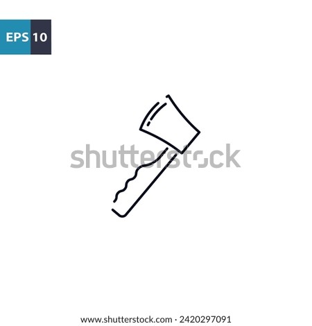 Camping axe outline icon Vector illustration