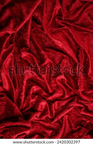 Luxurious red velvet background for Valentine’s Day or Christmas
