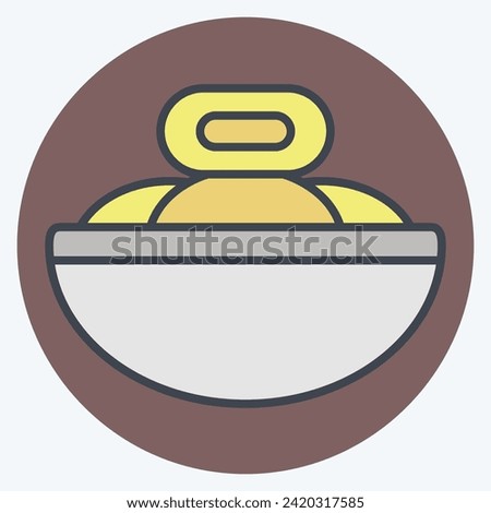 Icon Soybean. related to Vegan symbol. color mate style. simple design editable. simple illustration