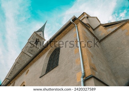 Church of St. Leonard in Austria.Church building in Gothic style .Catholic Church architecture outside. Christian and catholic faith symbol.Religious symbol.