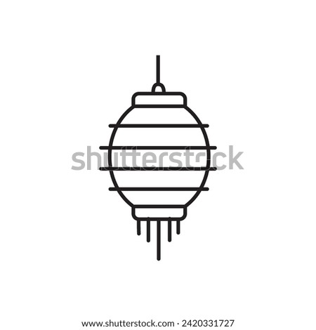 Chinese festive lantern line icon, Chinese New Year celebration. Vector eps 10