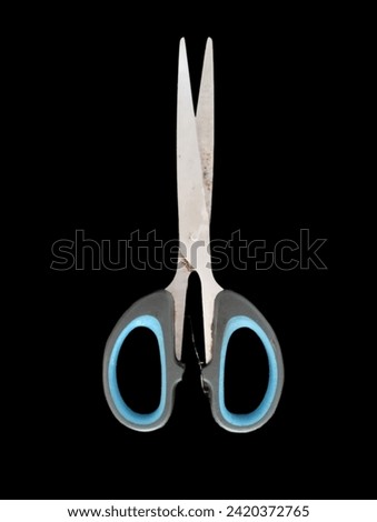 Multipurpose paper scissors with black background