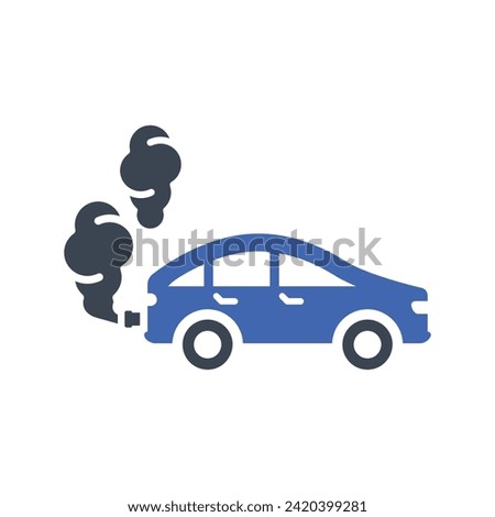 Vehicle pollution Icon, Vector Graphics