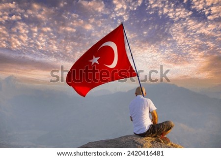 The glorious Turkish Flag waving in the wind