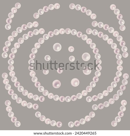 Watercolor white rose pearls in a pastel palette in vintage style for weddings, Women's Day, Valentine's Day for templates, clipart, wallpapers, frames, borders, frames, bouquets, wreaths, boutonniere