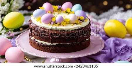 Gateau paques chocolat easter oeuf sucre sugar Royalty-Free Stock Photo #2420461135