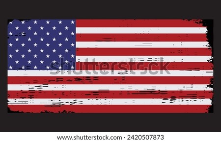 Distressed American Flag, Handmade Calligraphy Vector Illustration, Handmade Calligraphy Vector Illustration, Hand-Drawn Lettering Phrases, Stickers, Templates, And Mugs.

