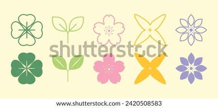 Simple Spring Plant Icon Set