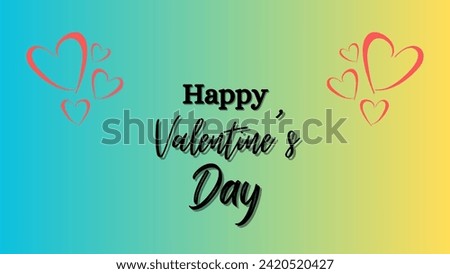 Happy love day handwritten text in love background screen. Suitable for celebrations or greeting cards. Romantic valentine's day background animation. Happy Valentine's Day celebration vector design
