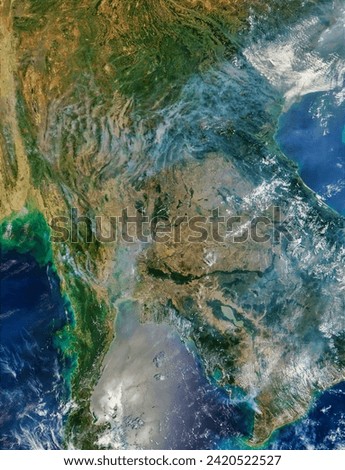 Fires and Smoke in Thailand. . Elements of this image furnished by NASA.