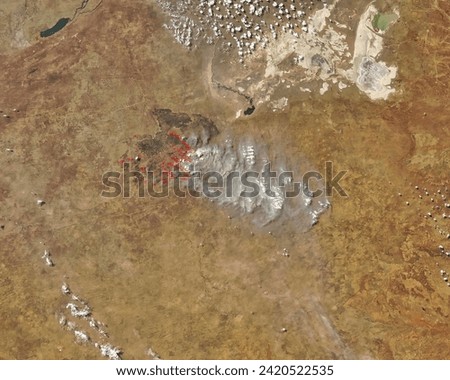 Fire in central Botwana. Fire in central Botwana. Elements of this image furnished by NASA.