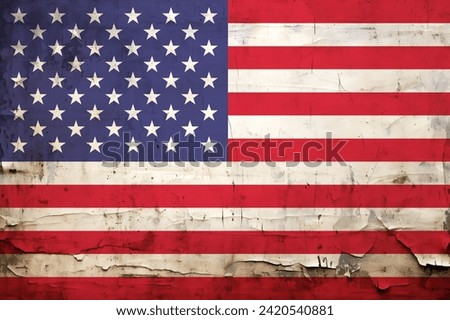 The luxury of vintage US flag background, American flag with high resolution wallpaper