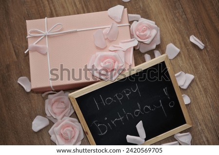 happy birthday write - gift box 