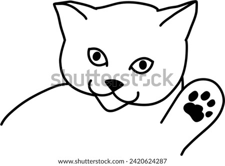 Organic of Cat vector outline