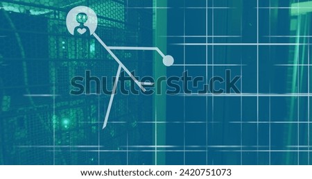 A digital illustration of a pirate flag symbolizes cybersecurity threats. It represents the ongoing battle against digital piracy and hacking in the tech industry. Royalty-Free Stock Photo #2420751073
