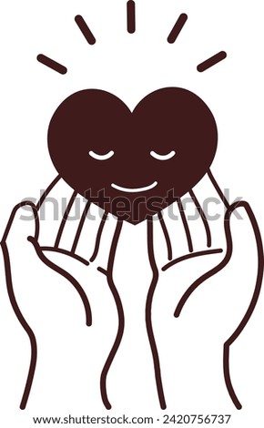 
Hands with open arms and a heart 2-1 Simple Royalty-Free Stock Photo #2420756737