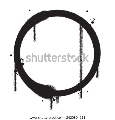 Vector graffiti spray paint circle isolated vector illustration