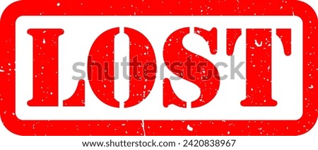 Red Lost Stolen Compromised Pro Rubber Stamp Grunge Texture Label Badge Sticker Vector EPS PNG Transparent No Background Clip Art Vector EPS PNG 