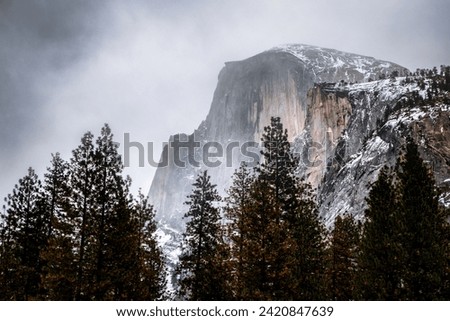 Winter Storm Approaching on Half Dome, Yosemite National Park, California
