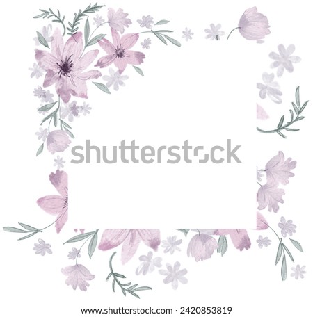 Pastel colored spring floral frame
