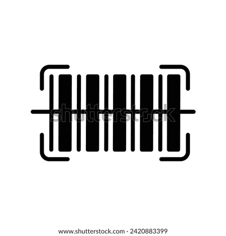 barcode scanner icon with white background vector stock illustration