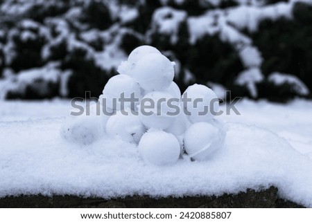 Snow globes. Winter fun. Children's games in winter