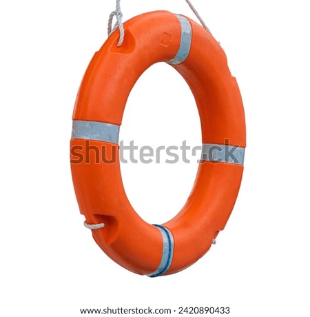 rescue ring on white background Royalty-Free Stock Photo #2420890433