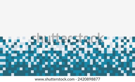 Abstract square pixels background of geometric shapes simple flat style. Vector seamless pattern. ready to use for cloth, textile, wrap and other.