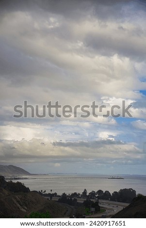 winter storm clouds over Santa Barbara California