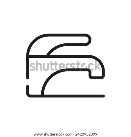 Faucet, Household Line Icon Logo Illustration. Household Icon-set. Suitable For Web Design, Logo, App.