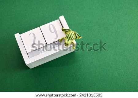 Leap day. Concept for date 29 month February Royalty-Free Stock Photo #2421013505