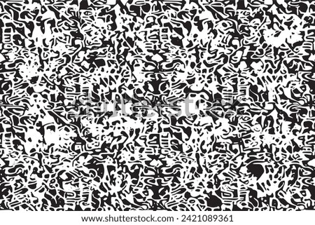 Vector illustration of a grunge texture outlined in black with textured appearance, white background