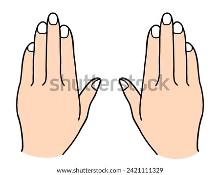 Illustration of the backs of the both hand