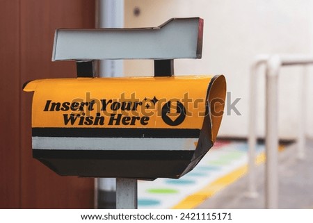 Mailbox decoration with "insert your wish here" words