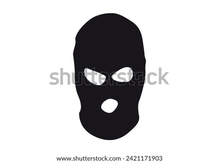 Thief or criminal mask black icon. Royalty-Free Stock Photo #2421171903