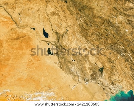 Mesopotamia, Iraq. Mesopotamia, Iraq. Elements of this image furnished by NASA.