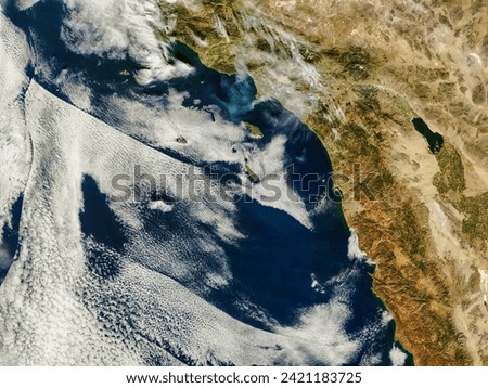 Fire East of Los Angeles. . Elements of this image furnished by NASA.