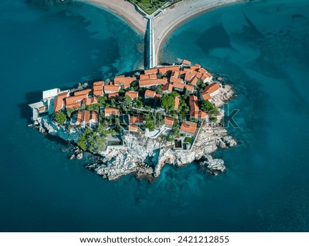 An incredible island in the middle of the sea. Royalty-Free Stock Photo #2421212855
