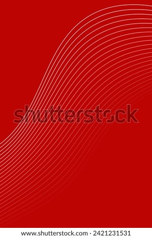Abstract background with waves for banner. Standart poster size. Vector background with lines. Element for design isolated on red. Red gradient. Valentine's Day. Women's Day. Brochure