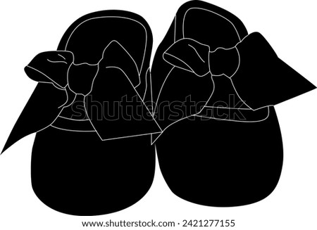 silhouette kids shoes on white background