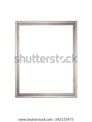silver frame on a white background.