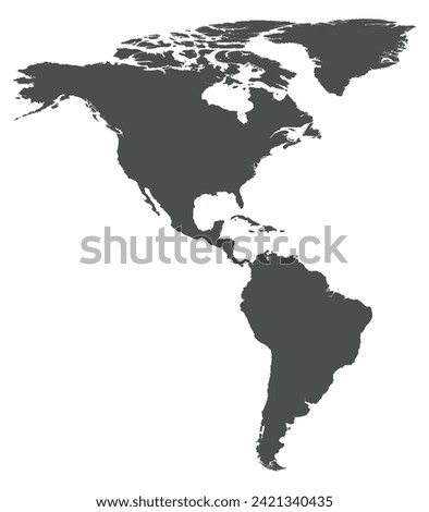 The detailed map of Americas Royalty-Free Stock Photo #2421340435