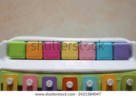 colorful xylophone photo taken from above