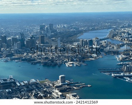 Picture of Boston that was captured by from air