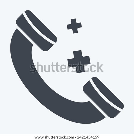 Icon Phone Call. related to Ring symbol. glyph style. simple design editable. simple illustration