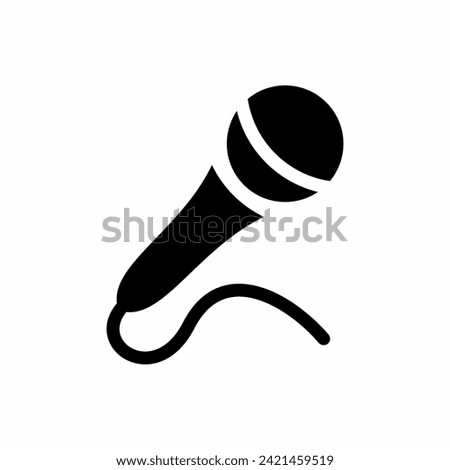 microphone, black mic icon design vector for mobile apps and web